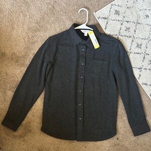 Market & Spruce Dark Gray Button Down Shirt